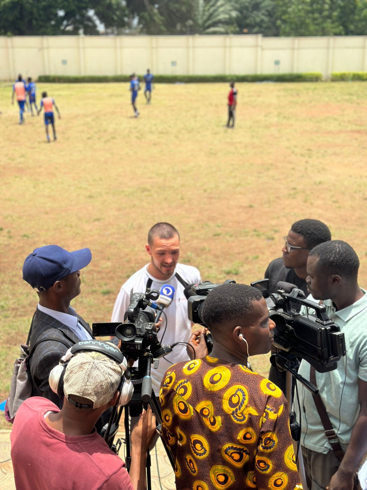 FCV Academy Coach being interviewed on Nigerian National News