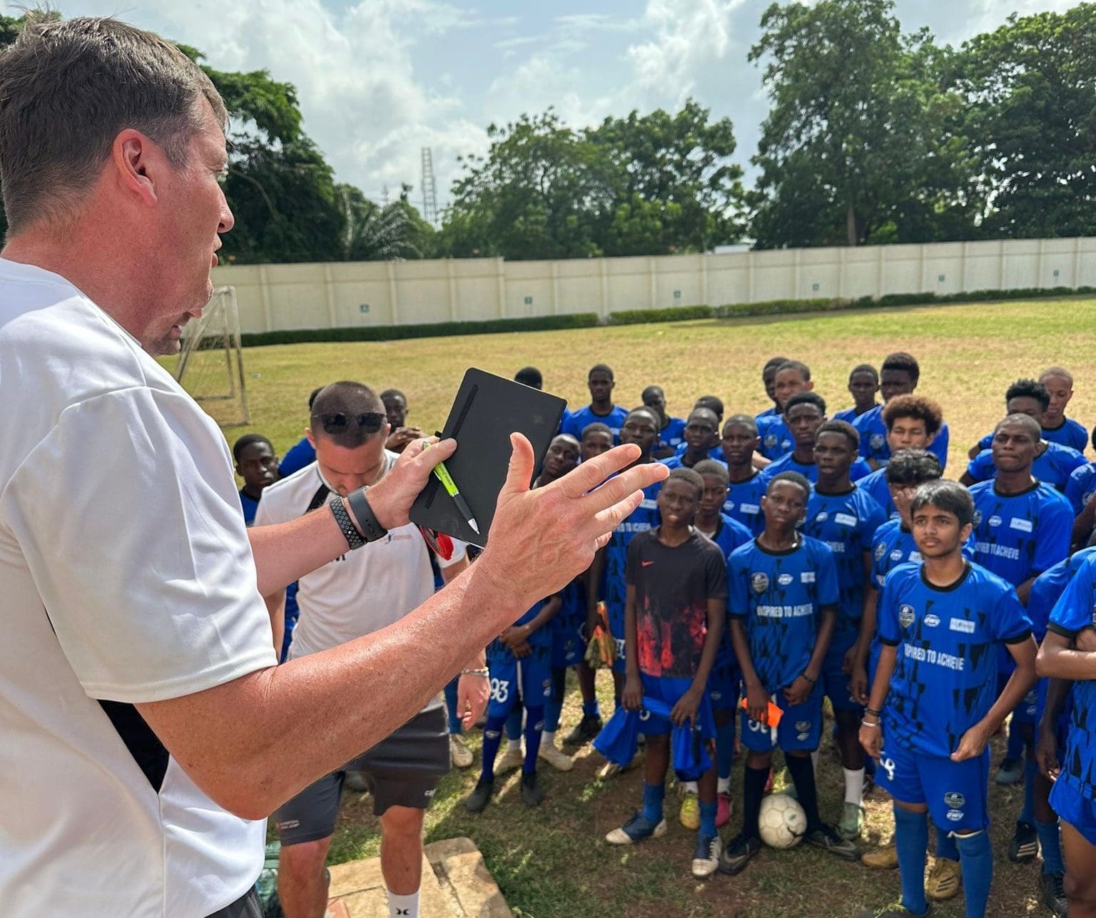 FCV head of football, Grant Brown coaching players