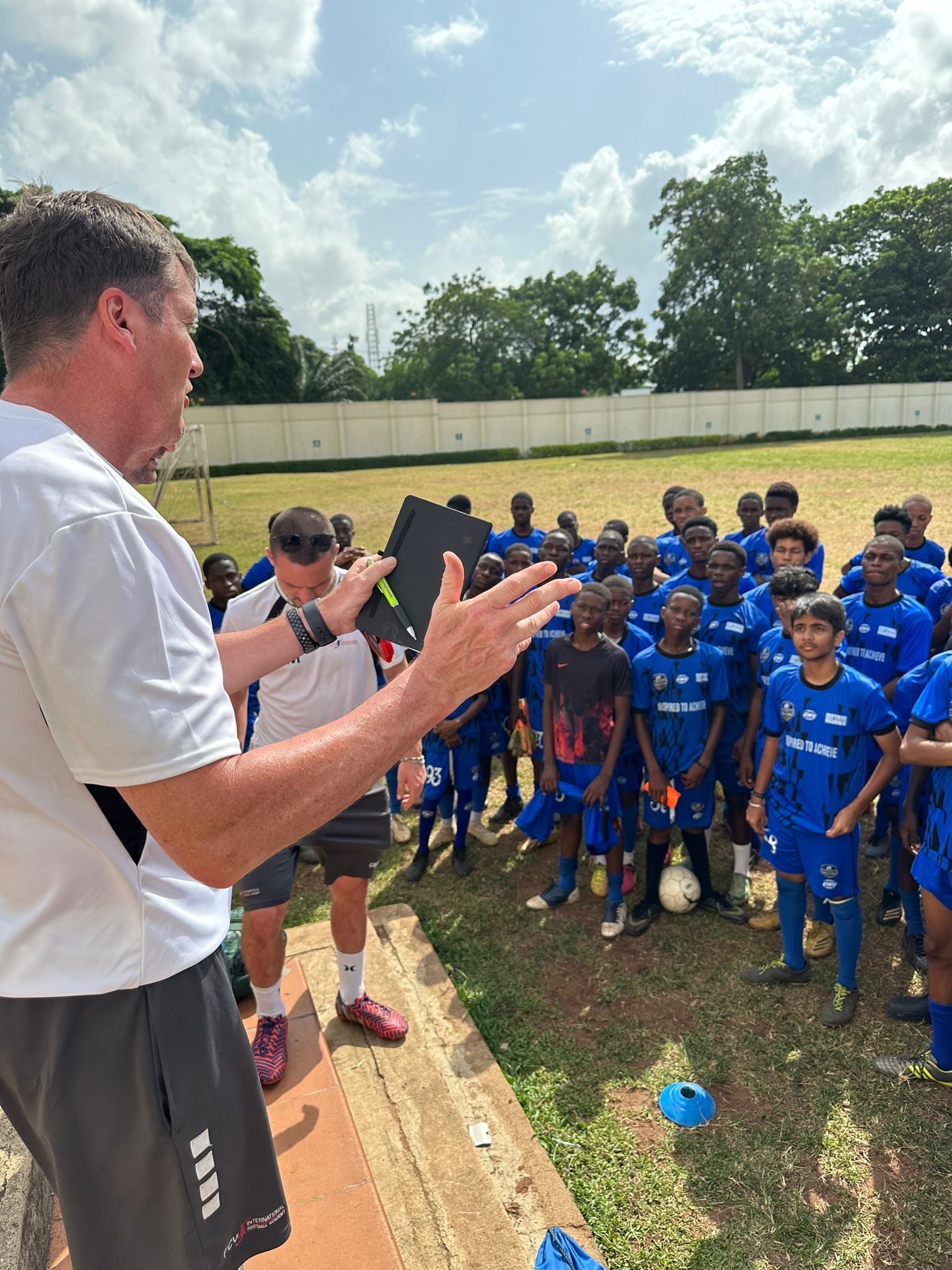 FCV head of football, Grant Brown coaching players