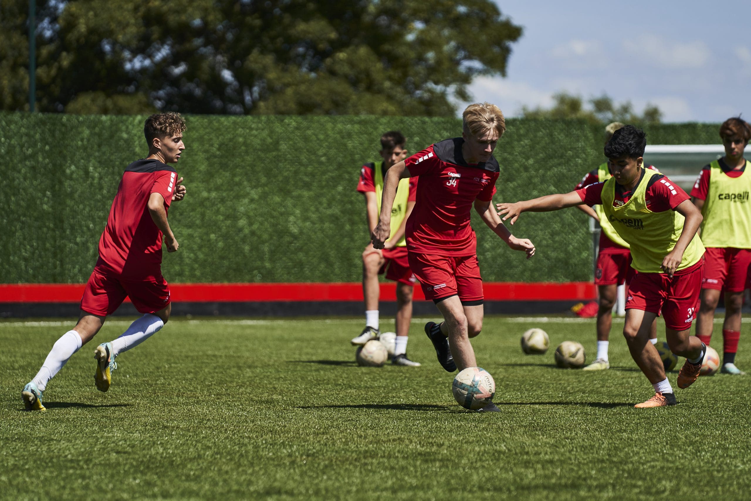 FCV Football Academy summer camp players training