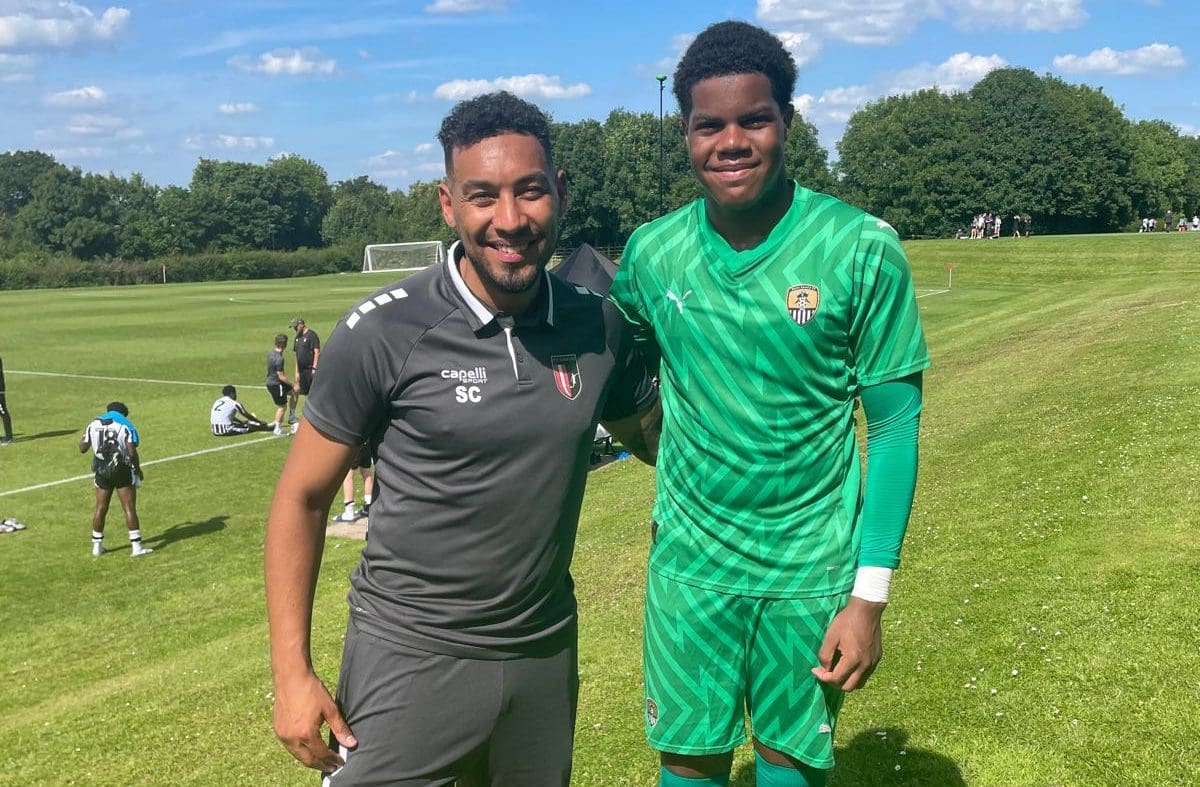 Our head of player pathways Shane Clarke and former player Milai Perott