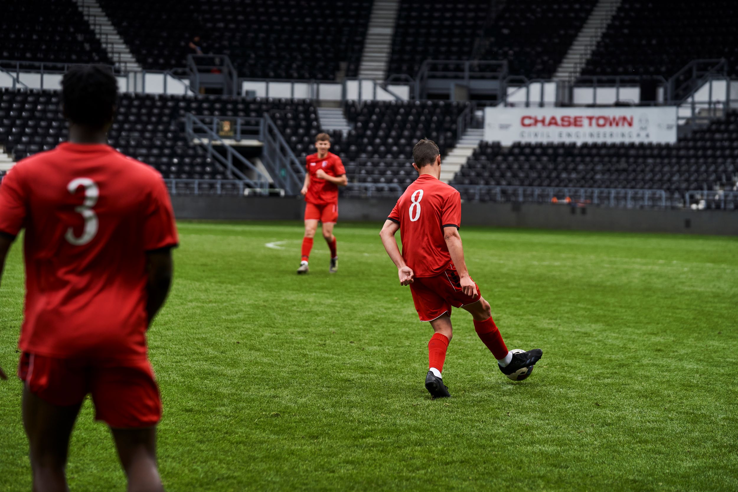 Josh Halliday playing in our end of season showcase match at Pride Park, Derby