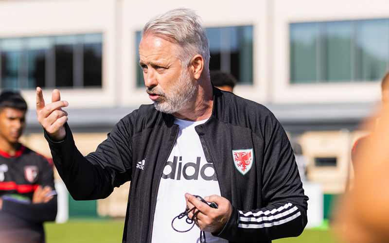 Wales coach Kit Symons delivers session at FCV Academy