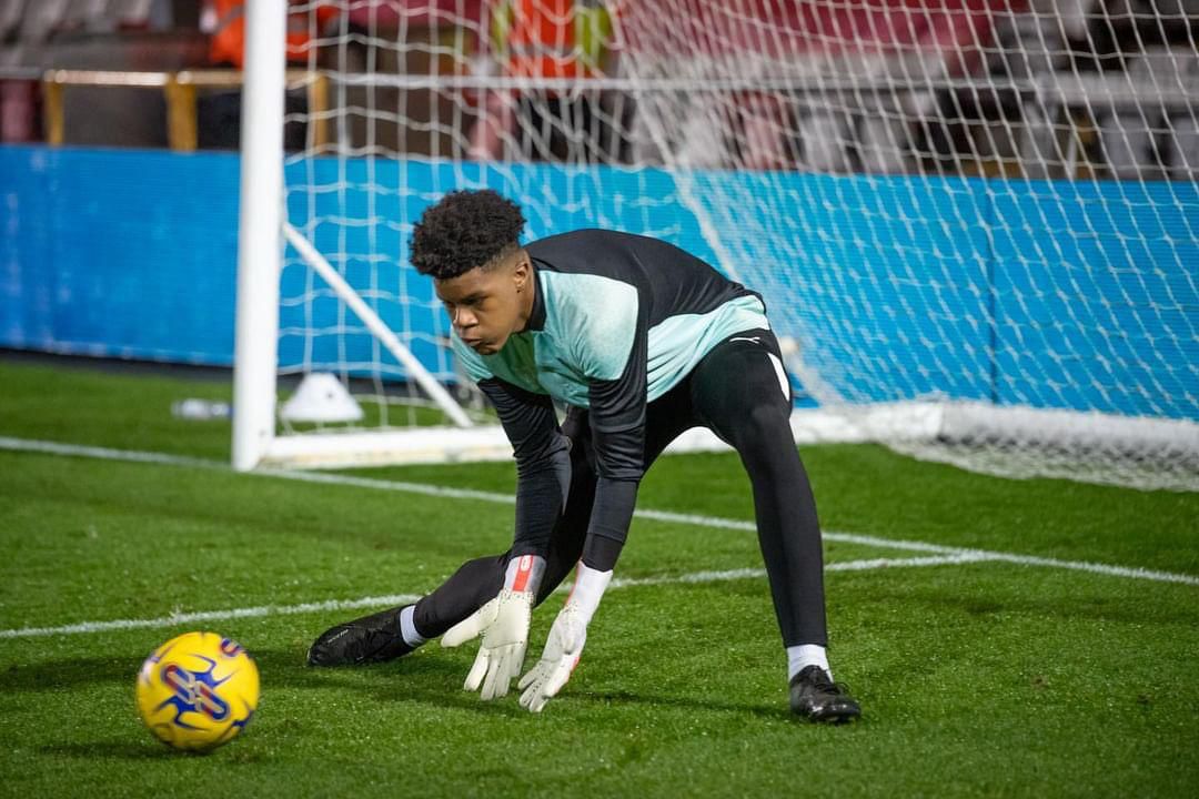 Milai Perott playing at Notts County Football Club