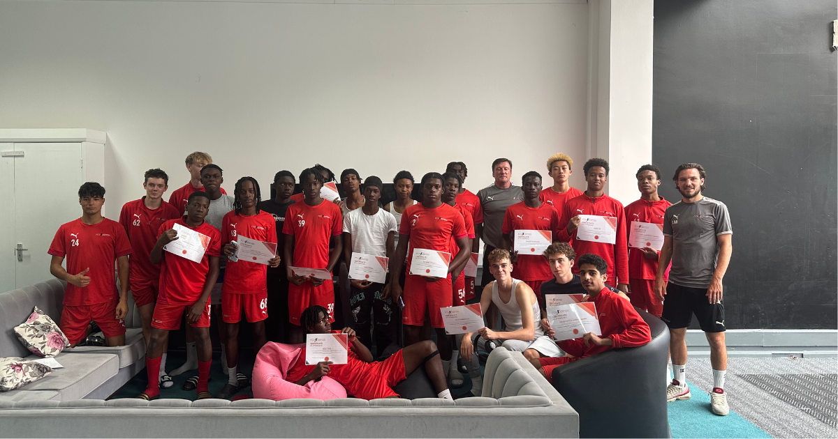 Group photo of our Football Summer Camp players