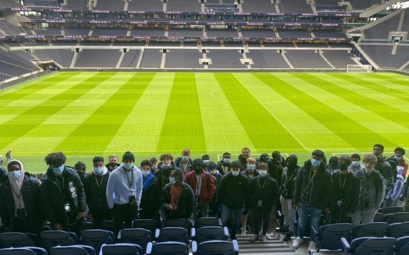 Academy students tour Tottenham Hotspur Stadium